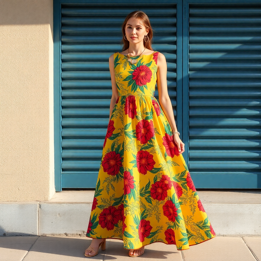 stylish summer dress colorful fashion product