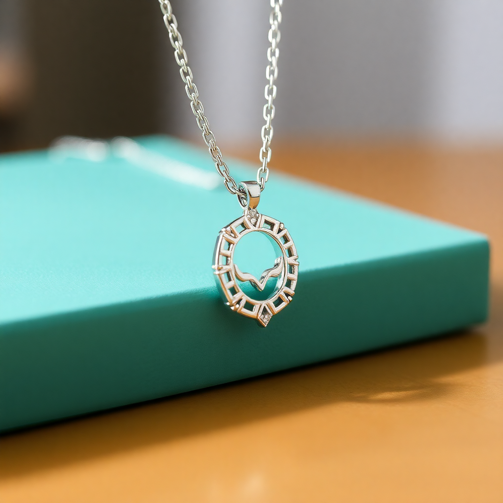 silver chain necklace jewelry product photography