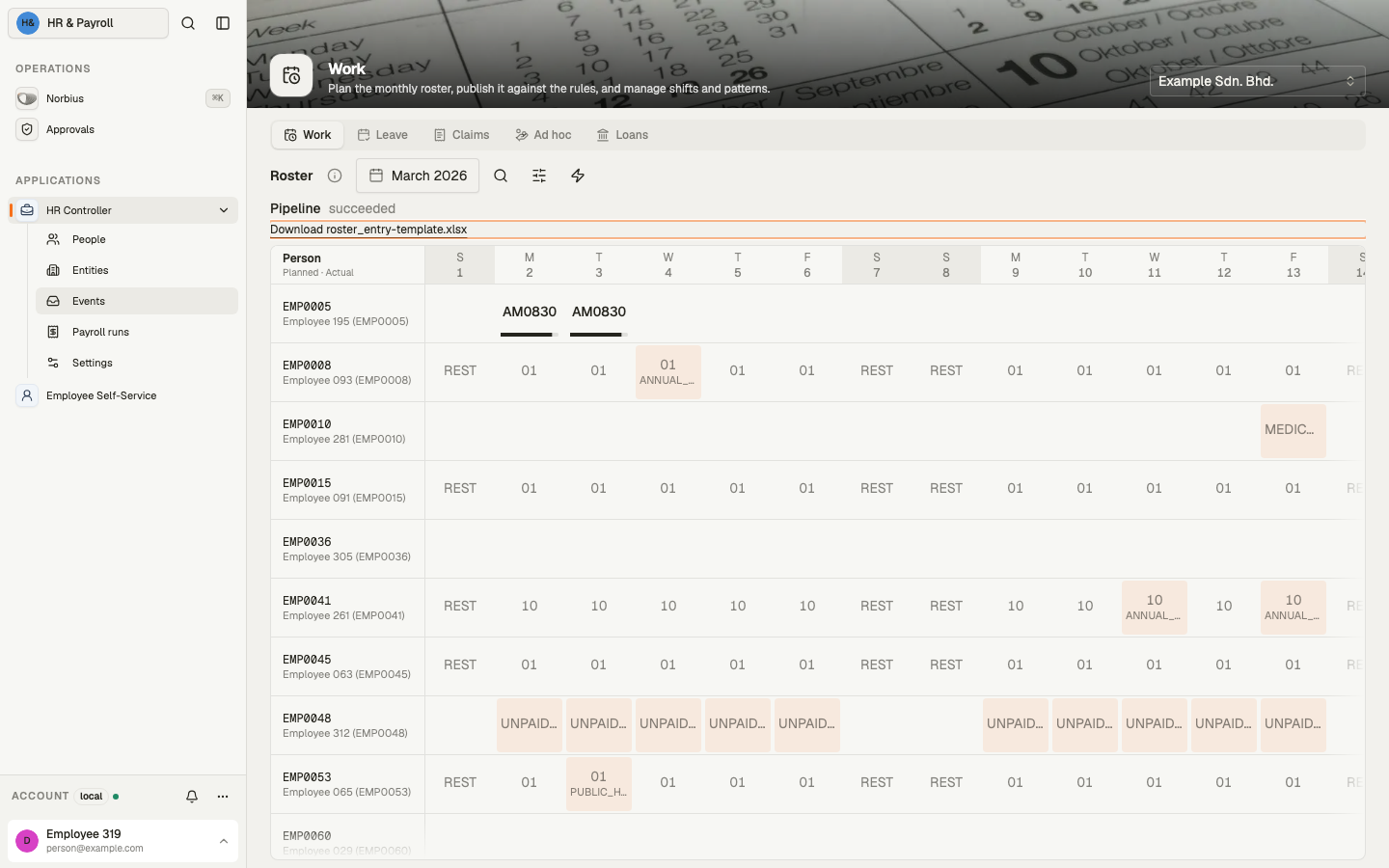 Import result