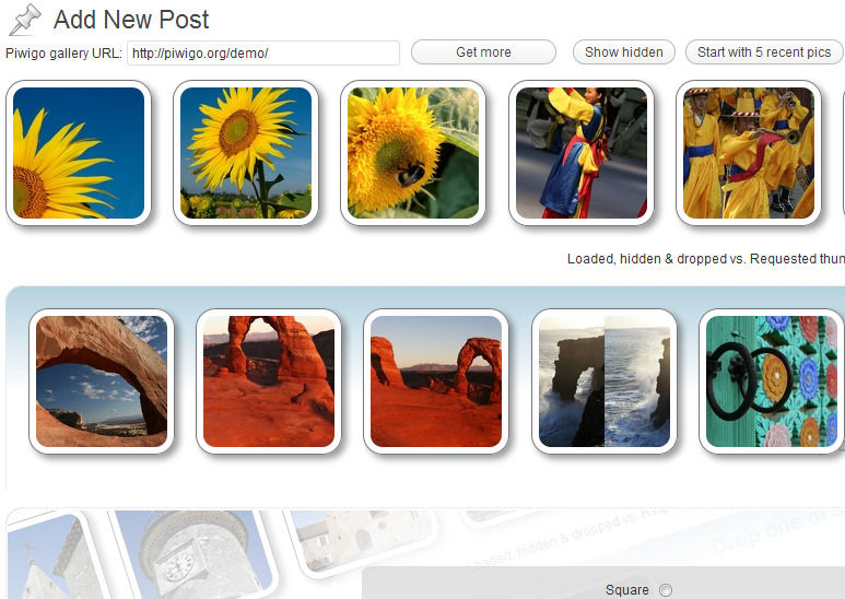 Buttons, Drag and Drop zones for a total intuitive interface.