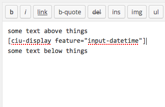 Example of shortcode