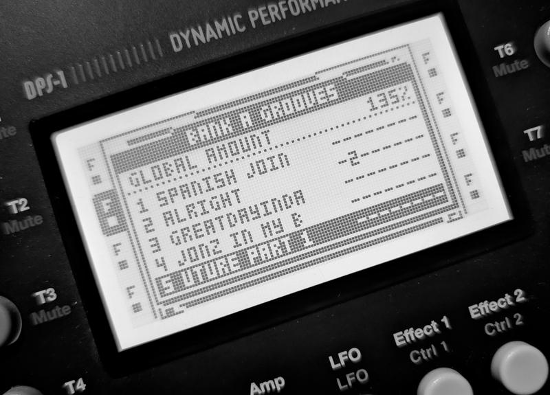 The groove pool of a bank on an Octatrack MKI