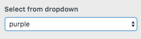 WordPress Customizer select dropdown