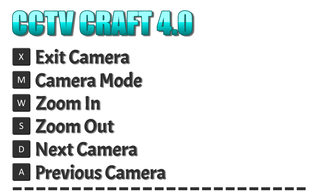 Camera controls for CCTV Craft 4.0