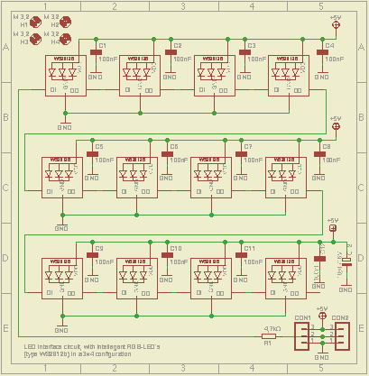 LED interface schematic