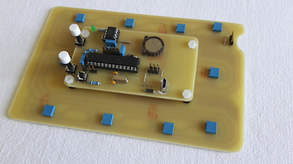 Controller side - assembled prototype pcb