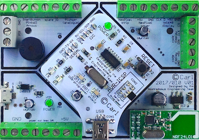 PCB with USB programmer shield