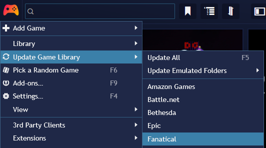 Importing Fanatical Games