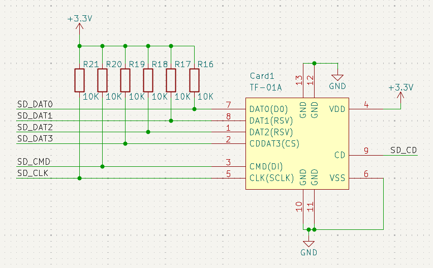 MicroSD KiCad Wired