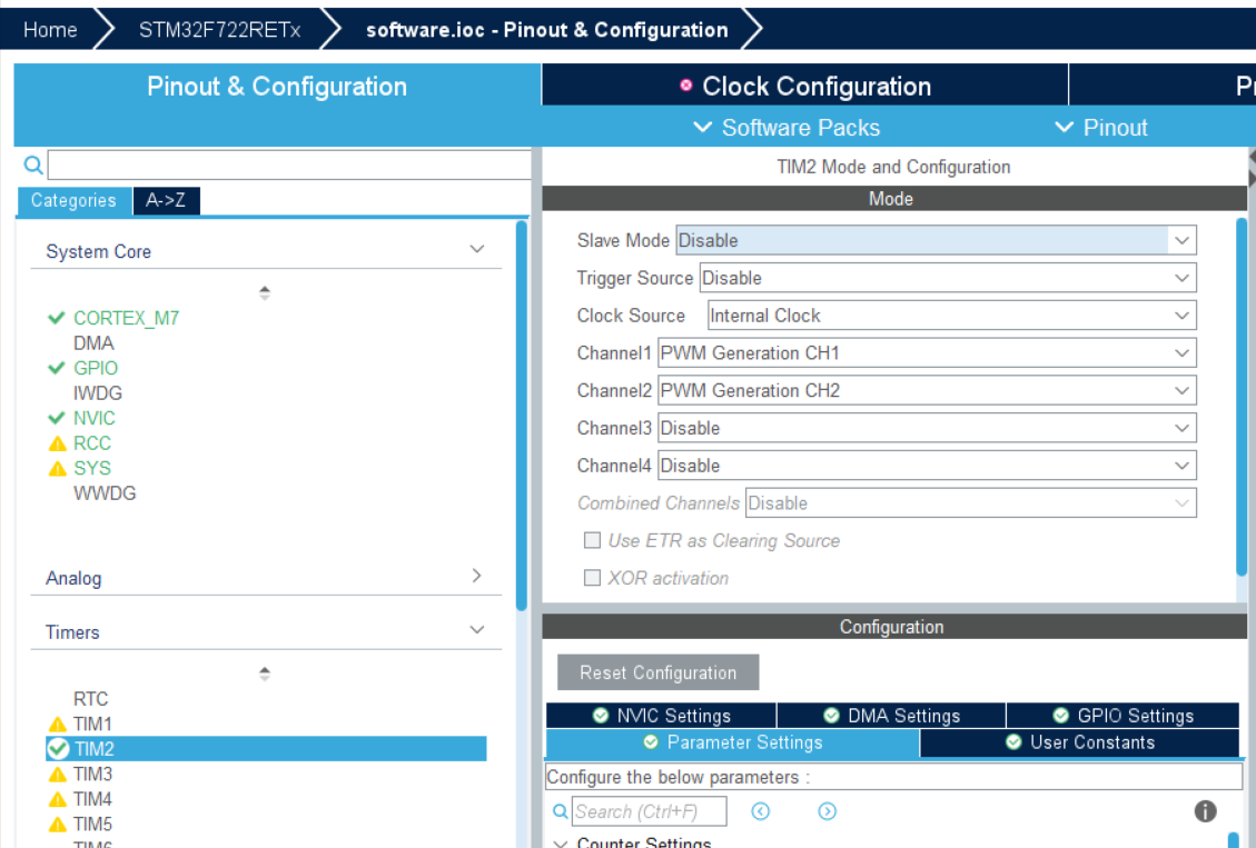 STM32CubeMX PWM Configuration
