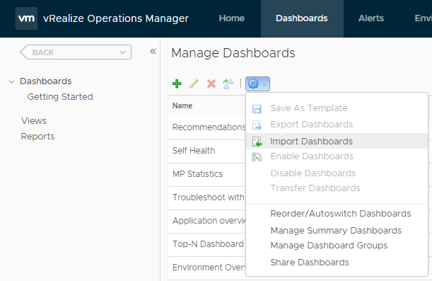 Import Dashboard