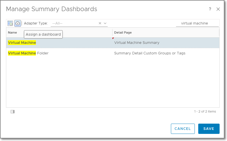 Assign Dashboard