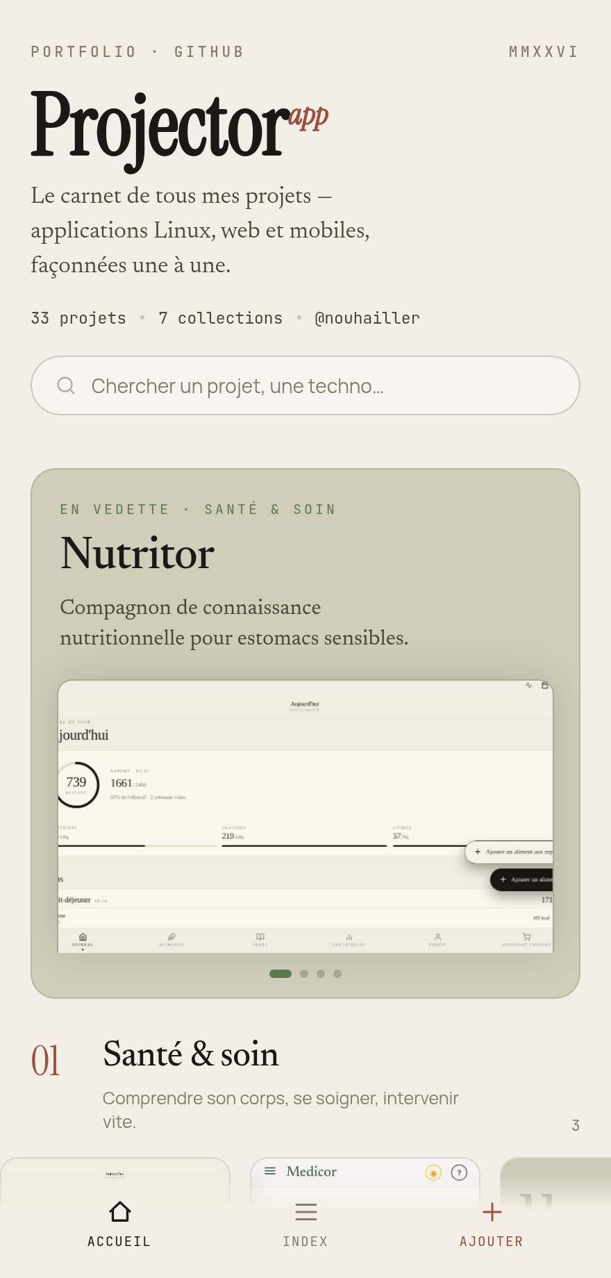 Aperçu de ProjectorApp