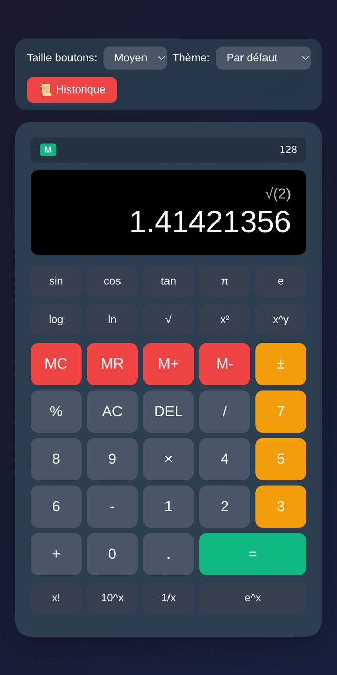 Aperçu de calculator