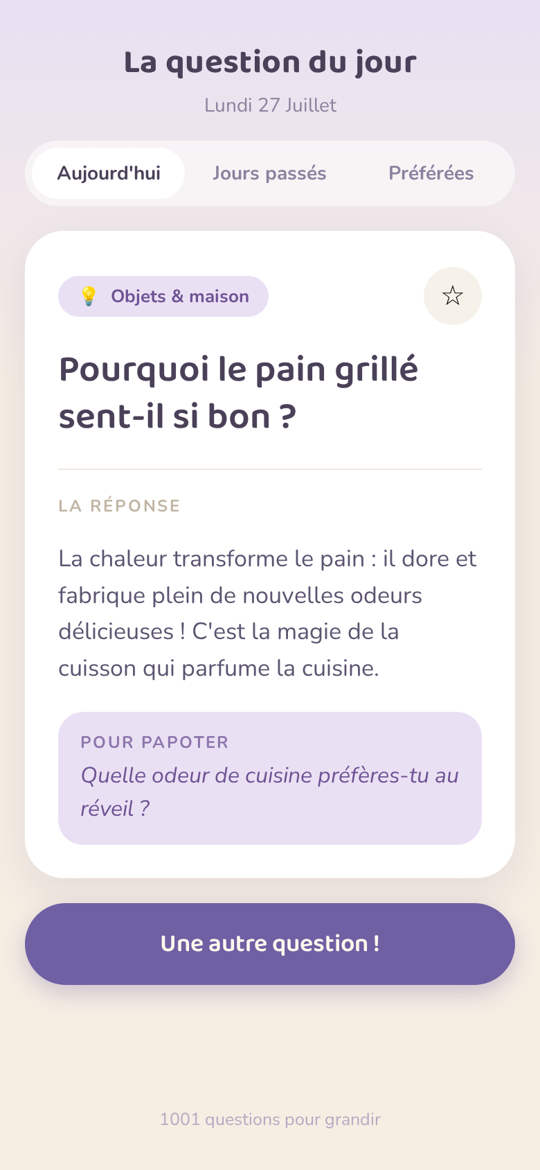 Aperçu de questionor