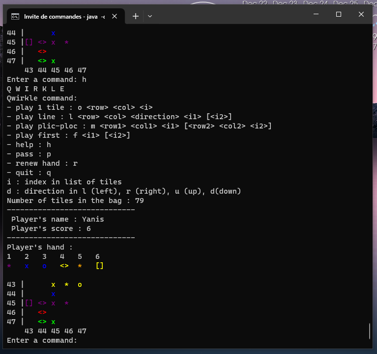 GitHub - noureh10/j-qwirkle: A simple terminal based Qwirkle