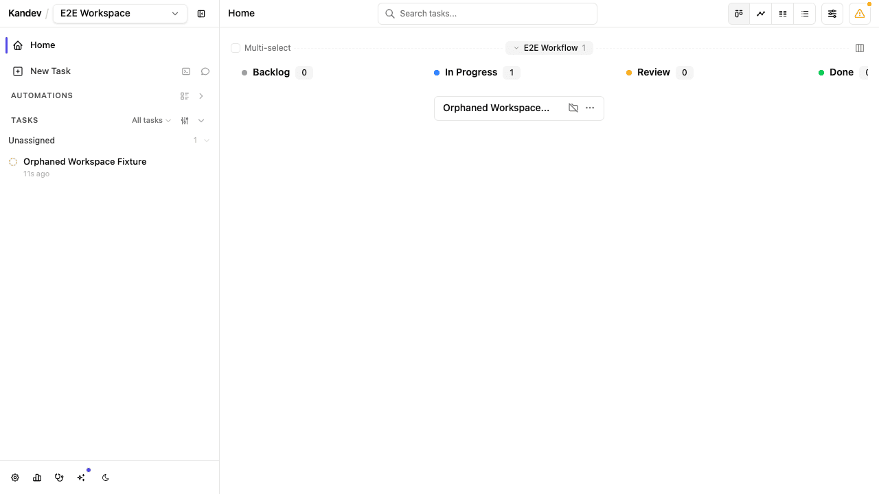 Kanban card, desktop, showing the workspace-orphaned marker