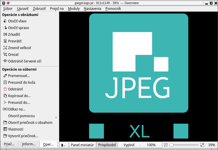 jpegxl-logo.jxl in gwenview