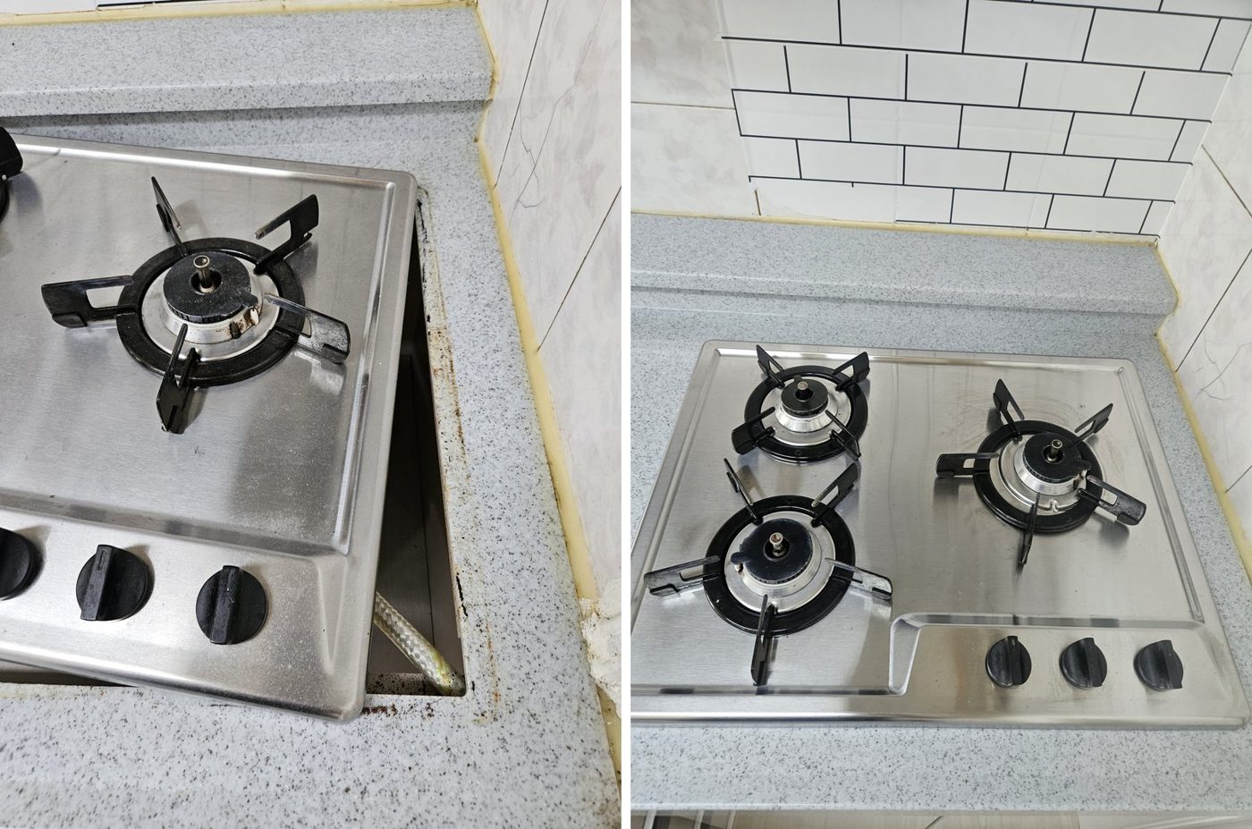 주방 가스레인지 틈