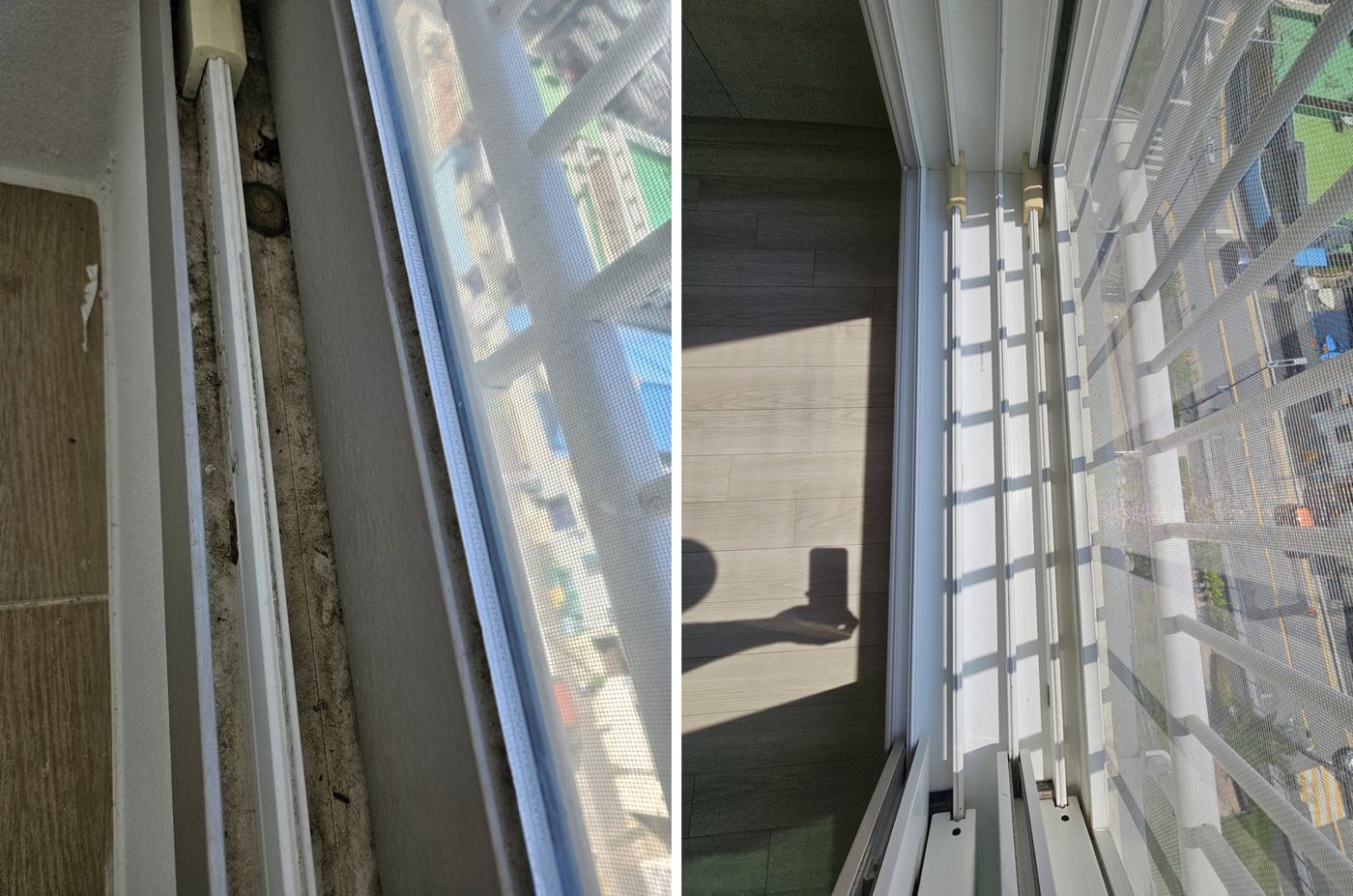 베란다 샷시 레일