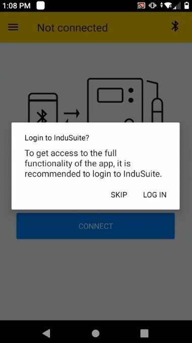 Tap "Log In"