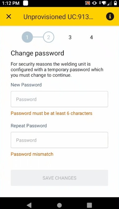 For security reason, you will be forced to change Universal Connector default pa
