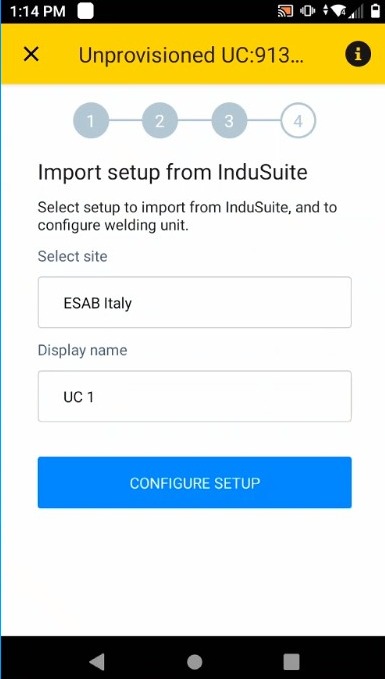 Click "Configure Setup"