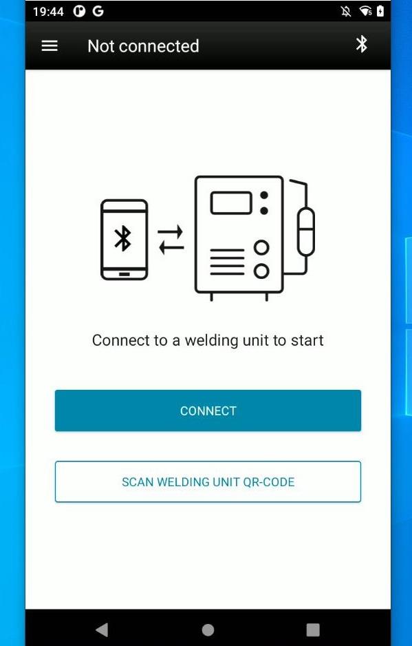 Click SCAN WELDING UNIT QR-CODE