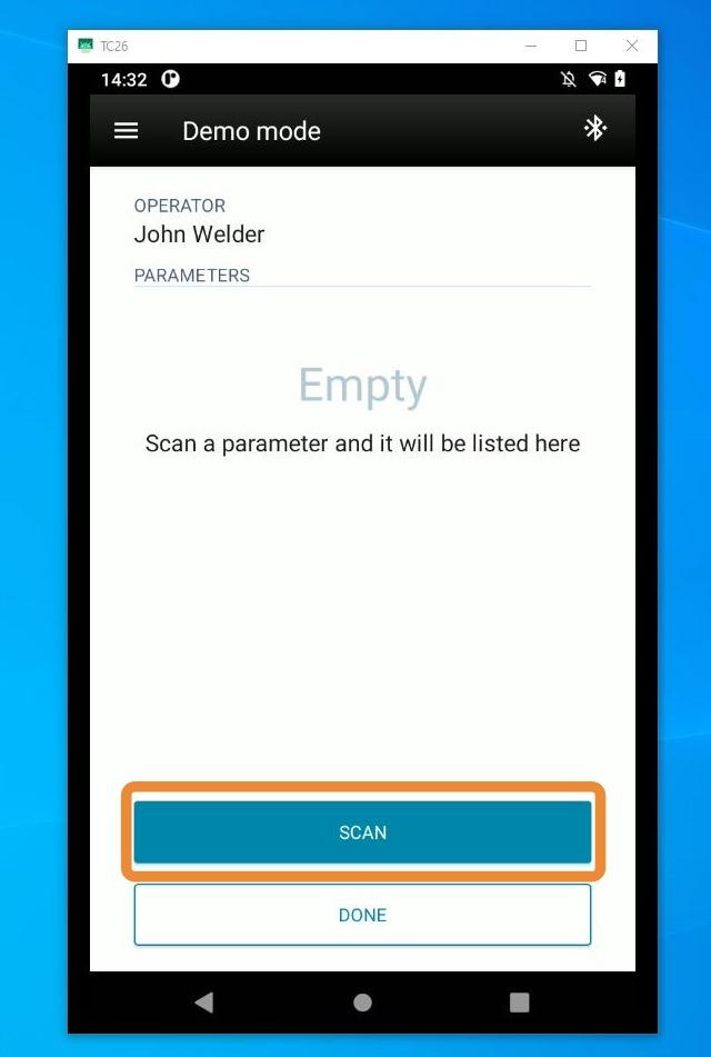 Start scanning by clicking on SCAN button or using IR scanning buttons on suppor