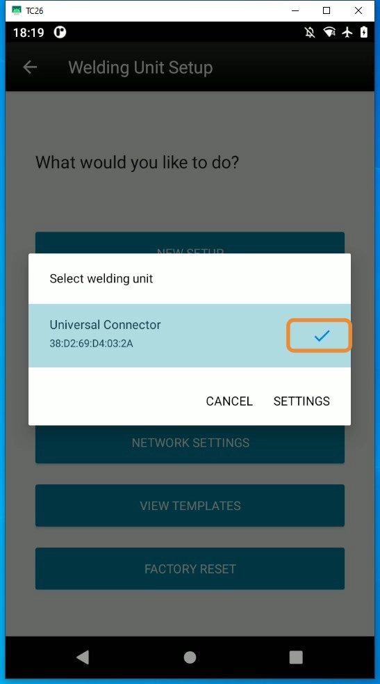 A check mark will show once pairing is complete