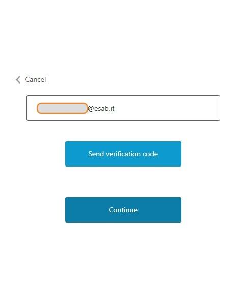 Type in your email address and click "Send verification code"