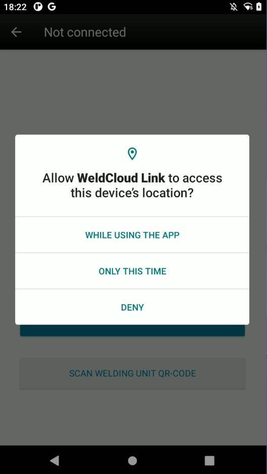 To provide full functionalities, grant WeldCloud Link app access specific functi