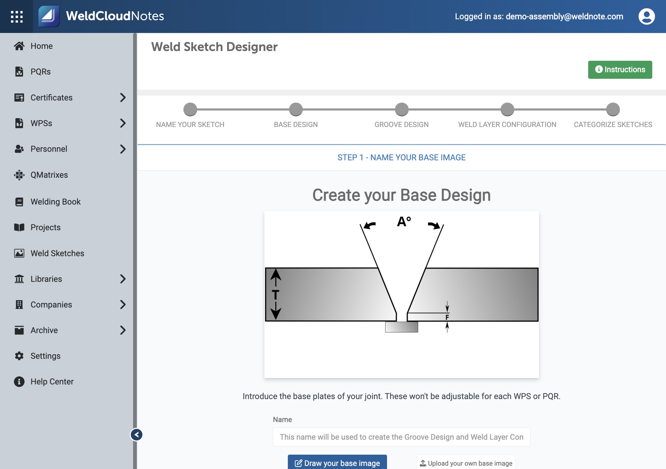 Click to create sketch