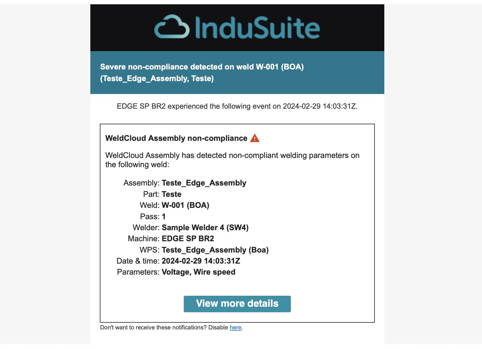 Email notifications