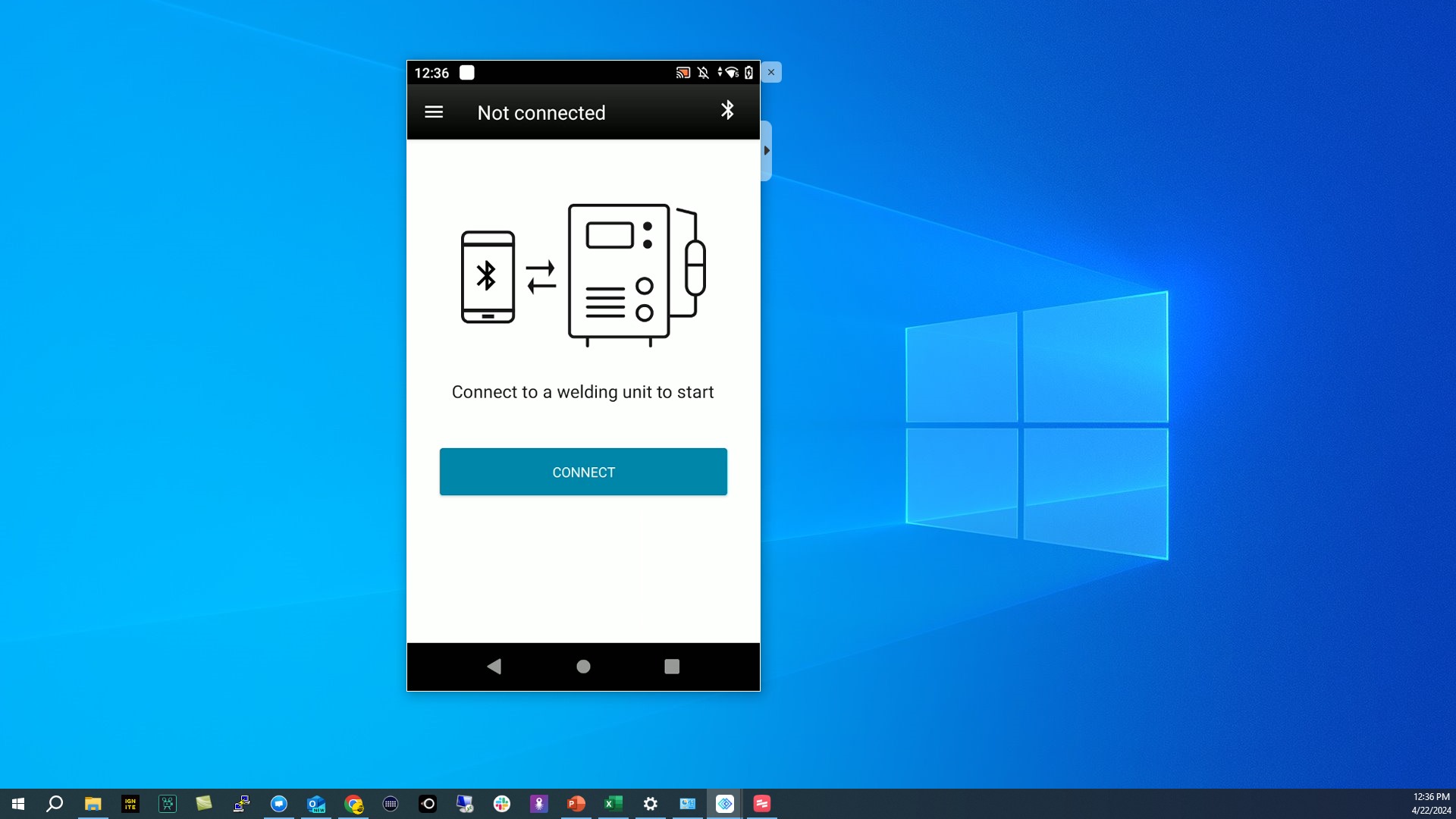 Tap hamburger menu