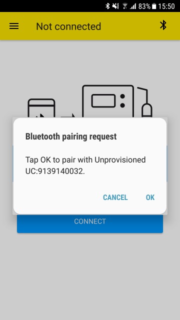 Tap OK to pair