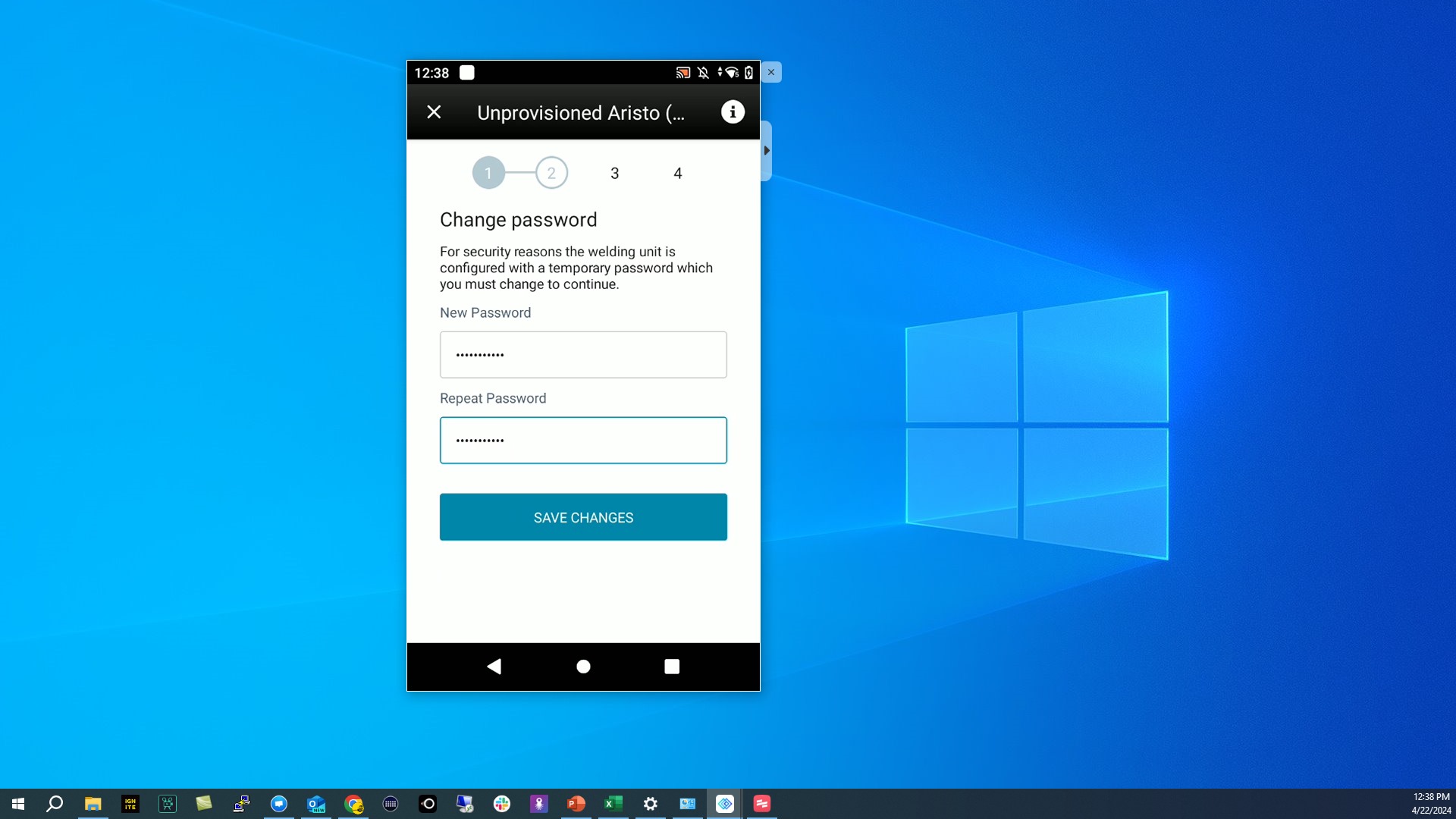 Change default password