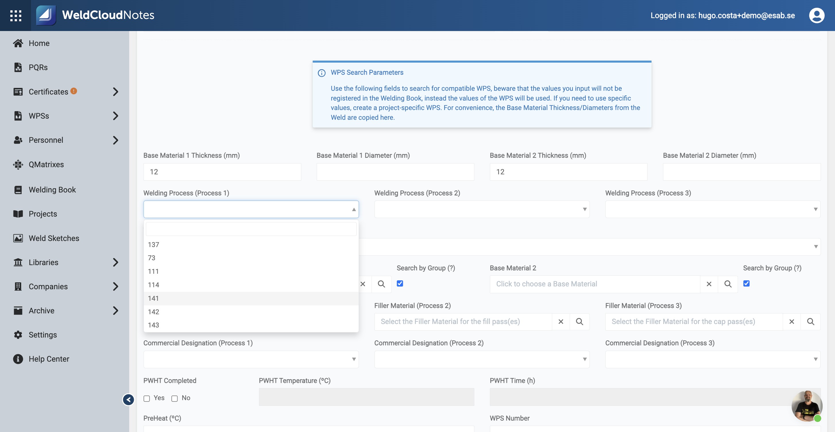 Select processes
