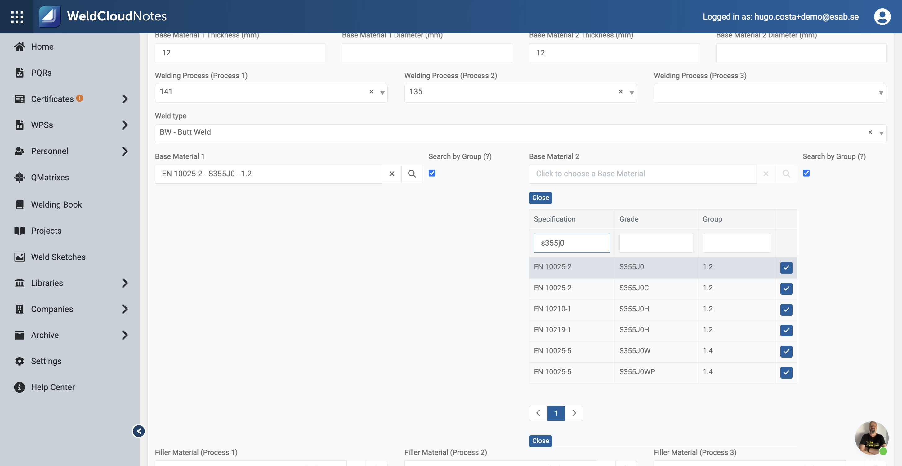 Select standard