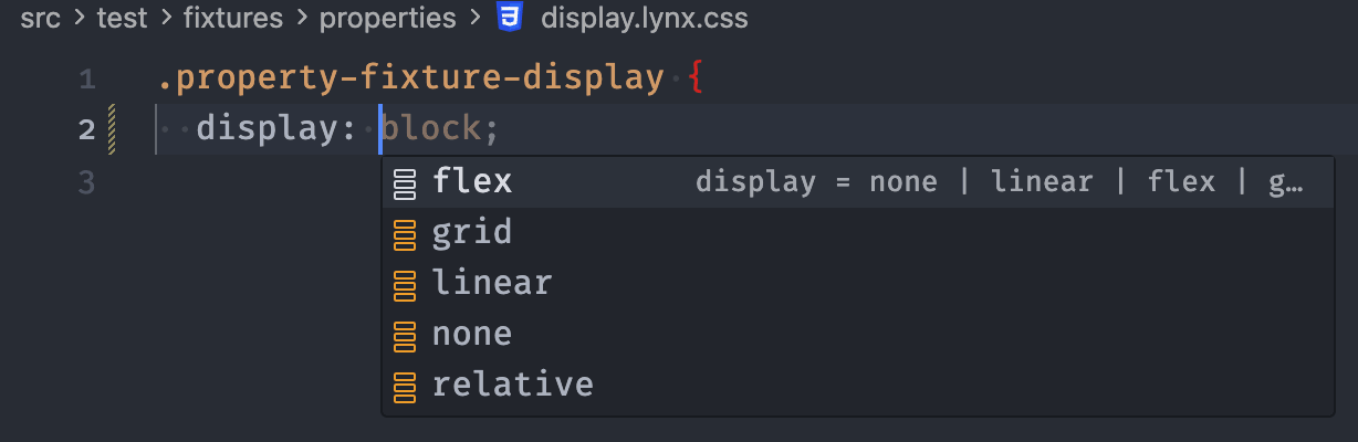 Lynx CSS completion