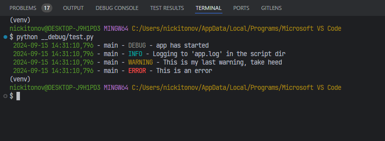 Terminal example