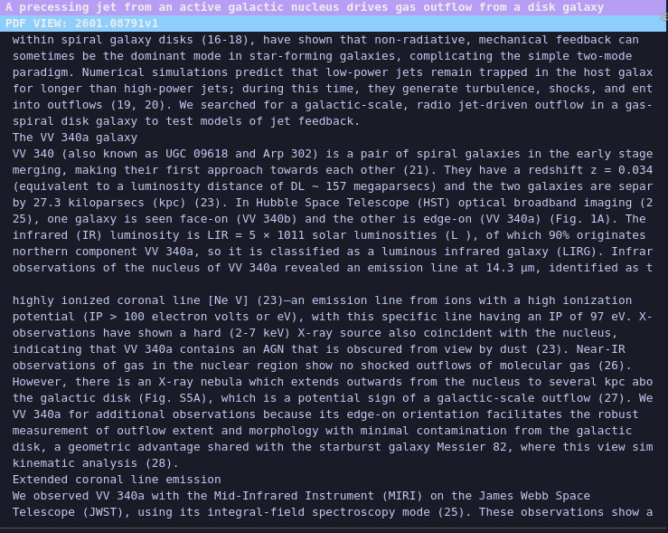 ArXiv paper view