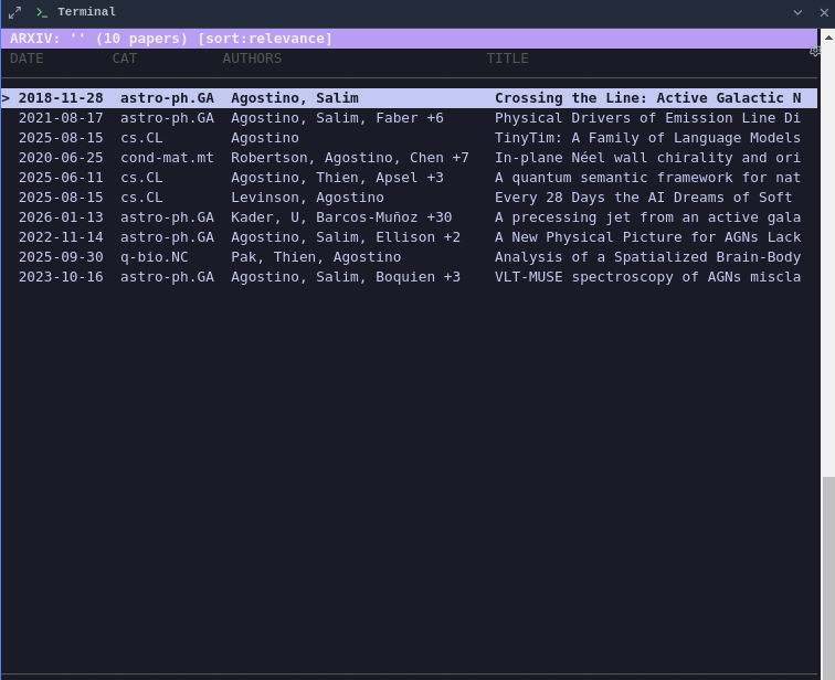 ArXiv search