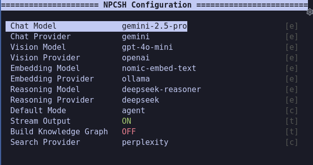 Config editor TUI