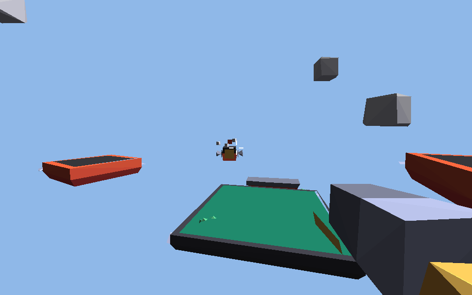 Kenney's FPS level from the eye: the window is Python, the game is LOVA