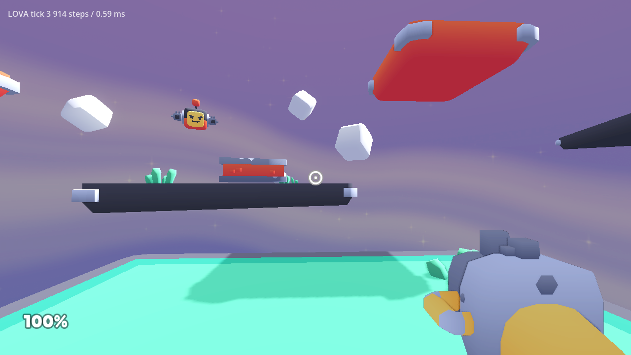 Kenney's FPS kit drawn by Godot, every rule LOVA