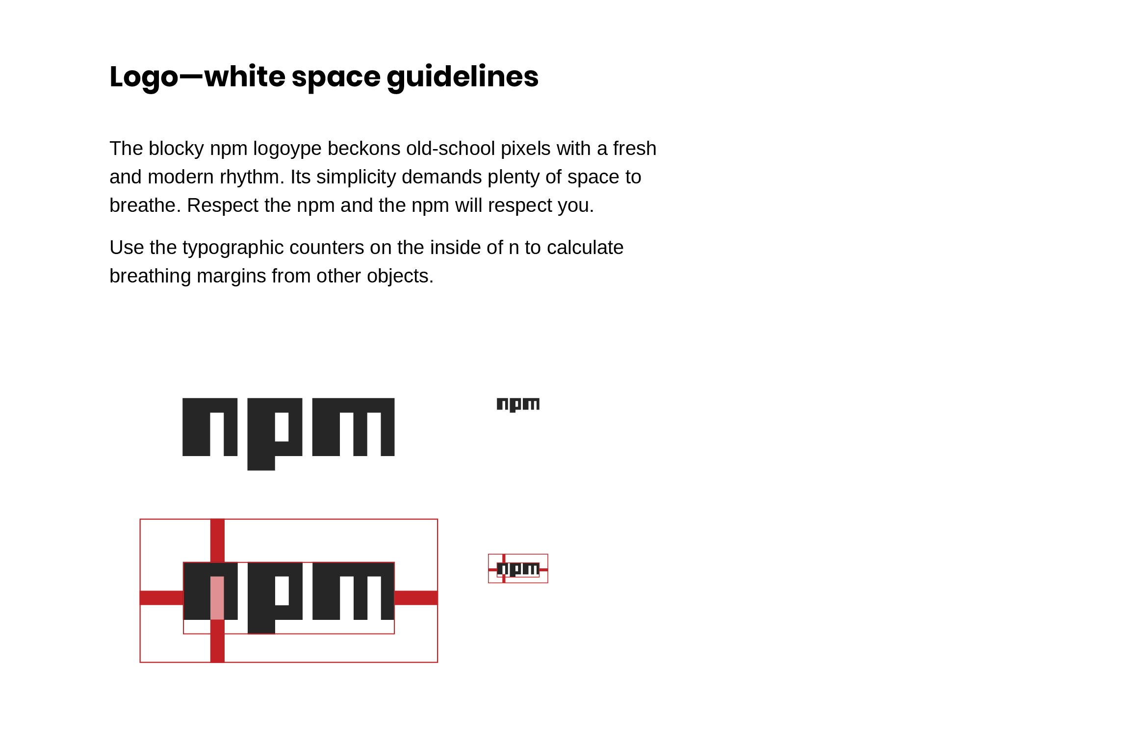 npm whitespace guideline