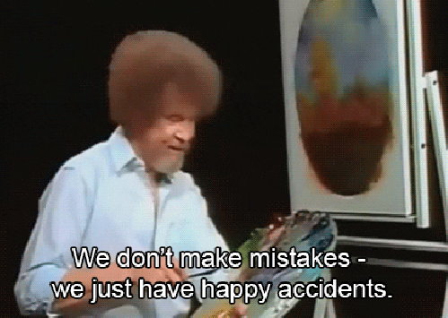 Gif of Bob Ross painting