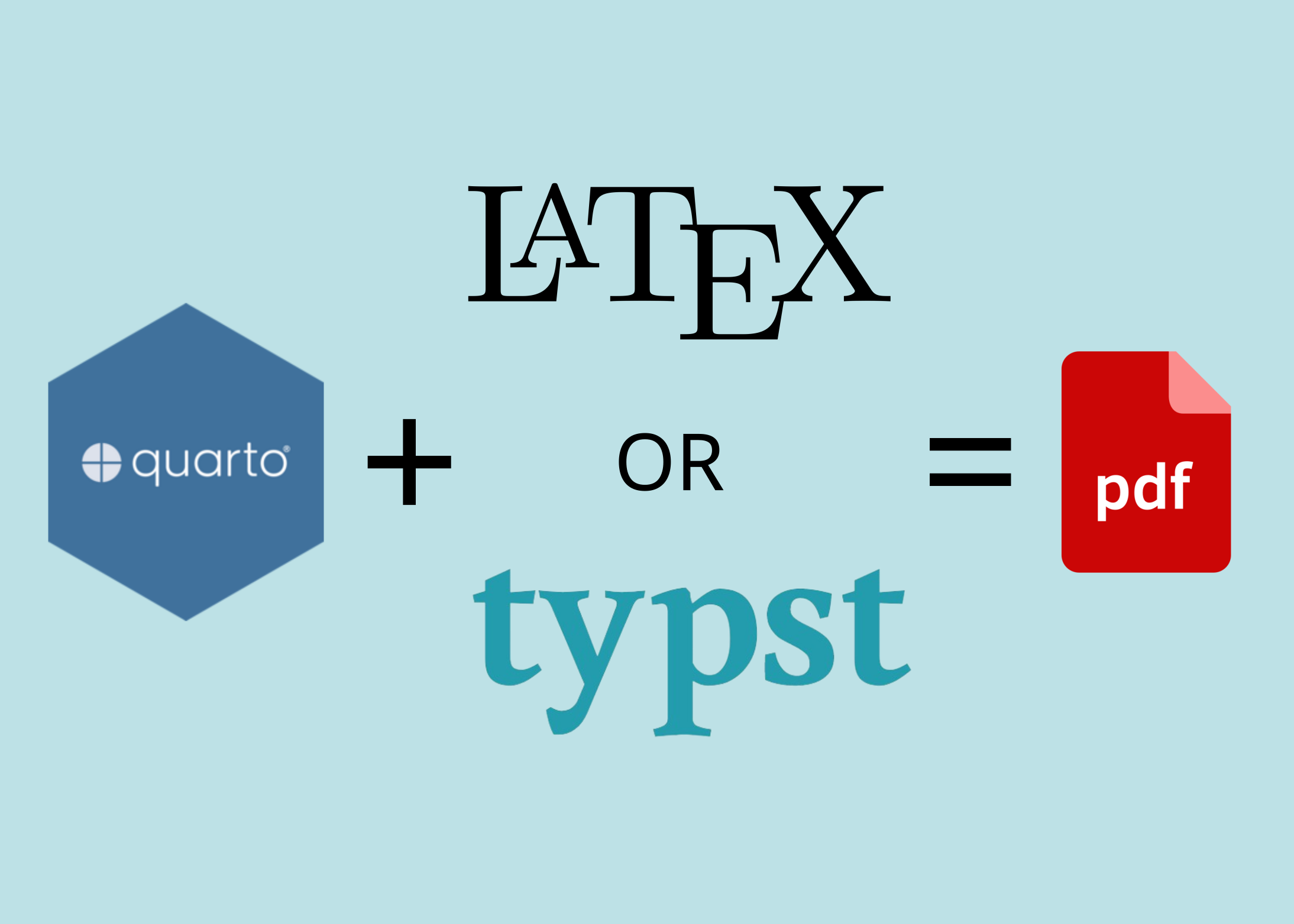 Flowchart of PDF created with Quarto and Typst or LaTeX