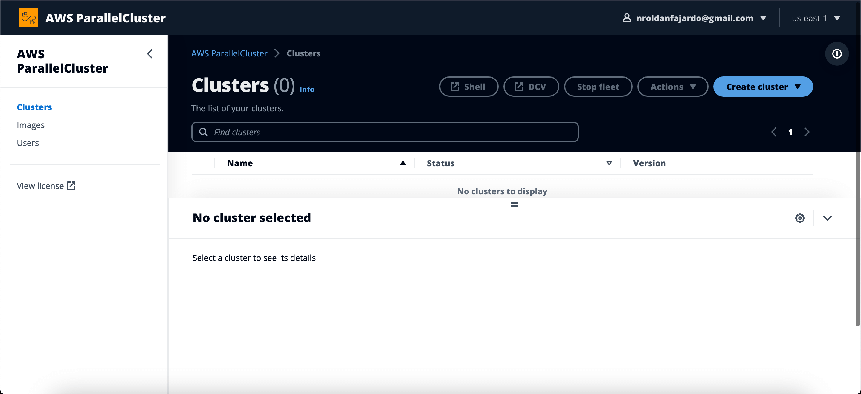 pcluster UI look